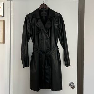 Blank NYC faux leather trench coat